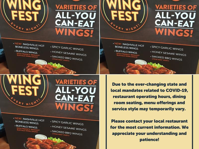 Golden Corral Buffet & Grill Menu