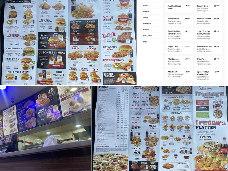 Freddy's Chicken & Pizza Menu