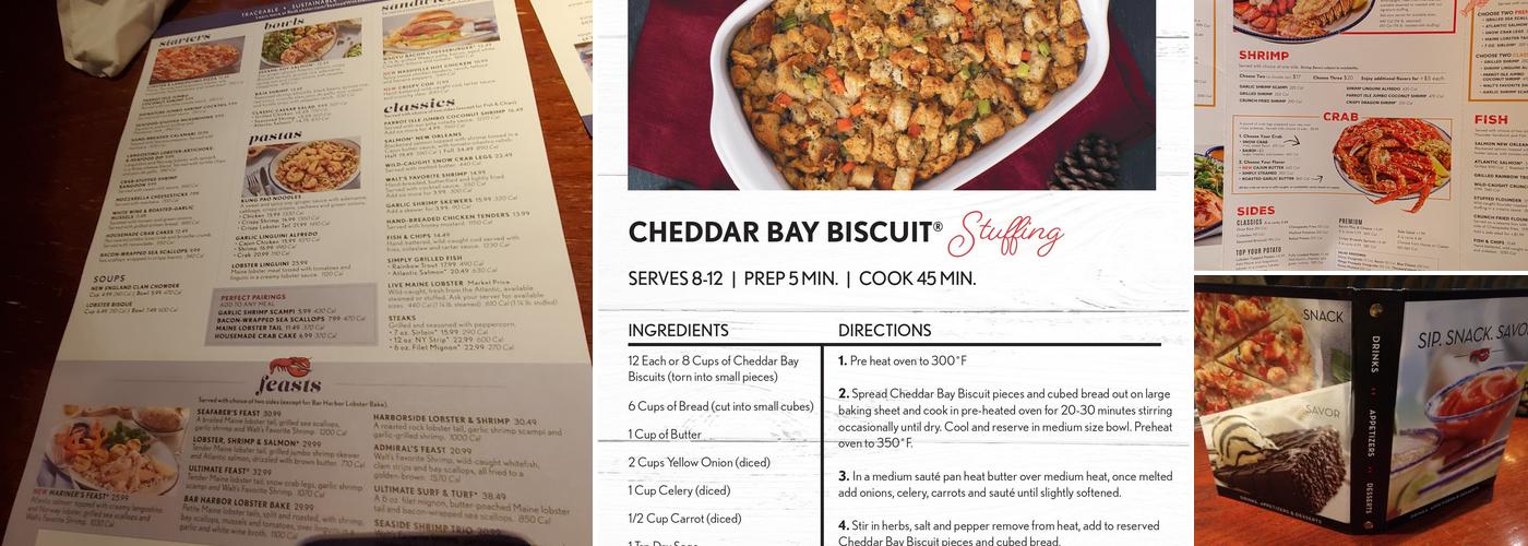 Red Lobster Menu