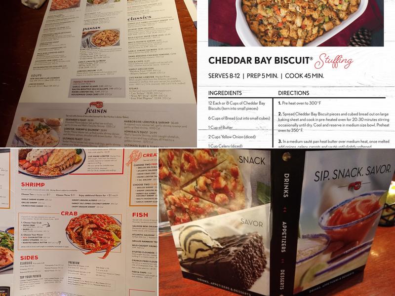 Red Lobster Menu