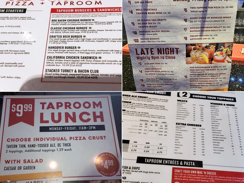Old Chicago Pizza + Taproom Menu