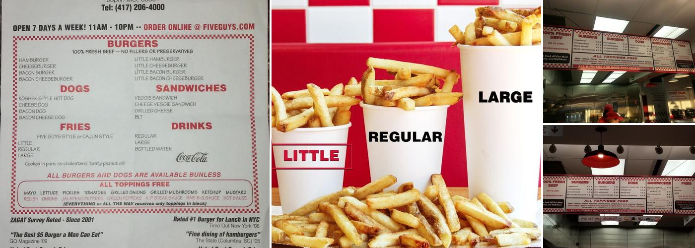Five Guys Menu