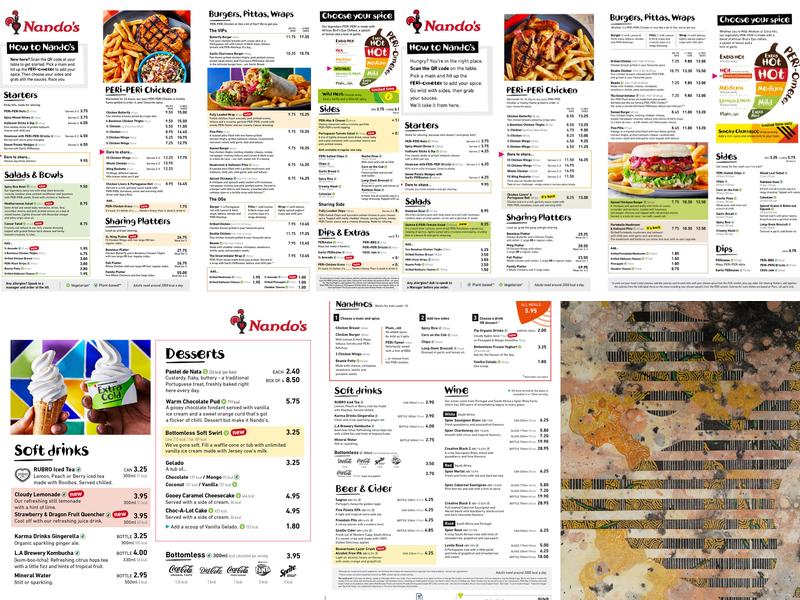 Nando's Birmingham - Bullring Menu