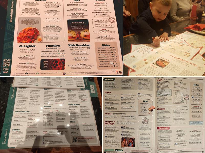 Frankie & Benny's Menu