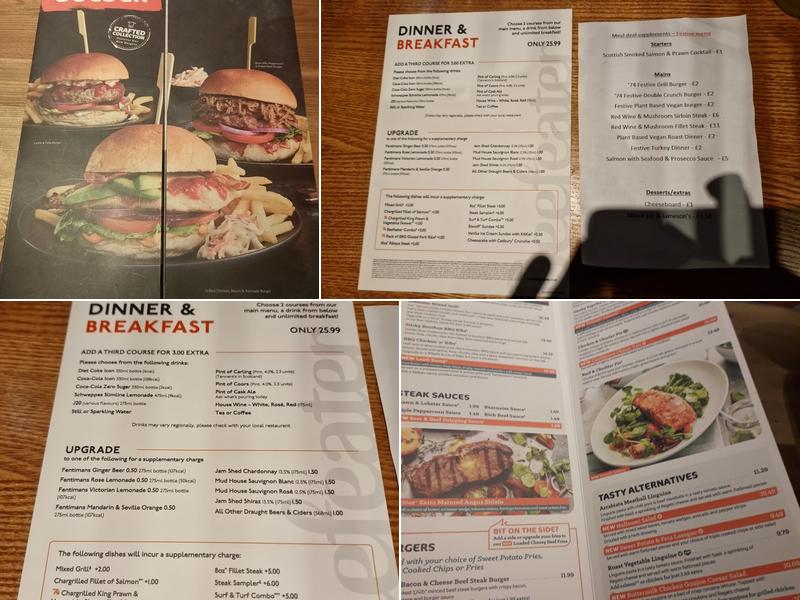 Moseley Park Beefeater Menu
