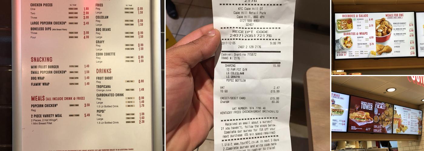 KFC Smethwick - Cape Hill Menu