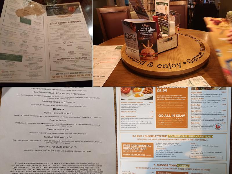 Harvester Dog Redditch Menu