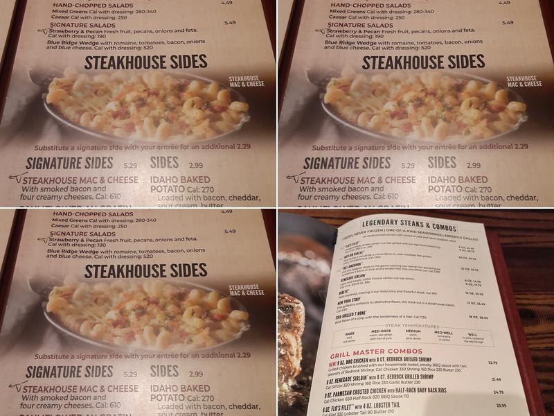 LongHorn Steakhouse Menu