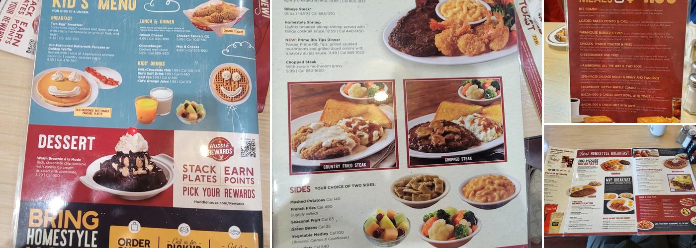 Huddle House Menu