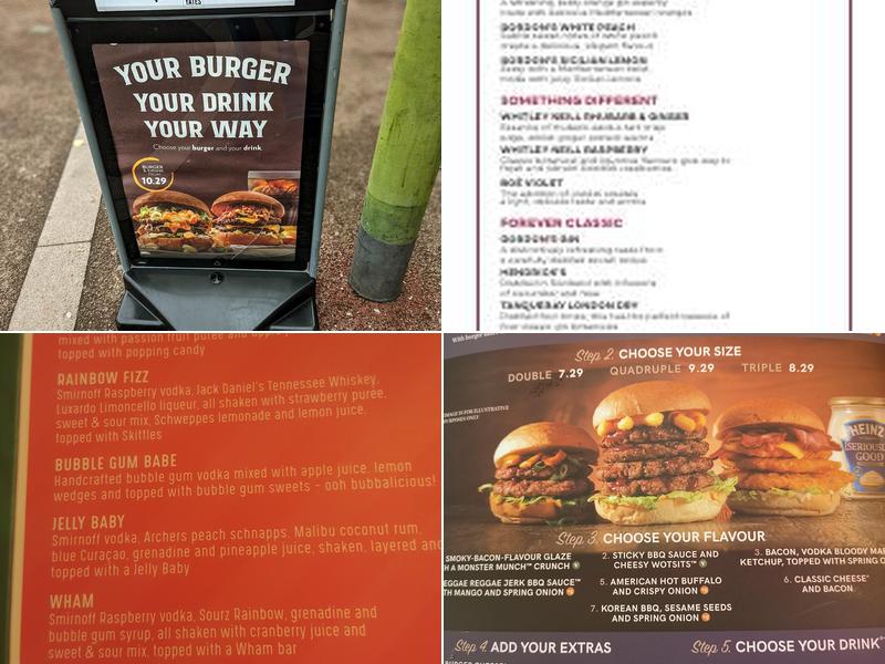 Yates - Torquay Menu