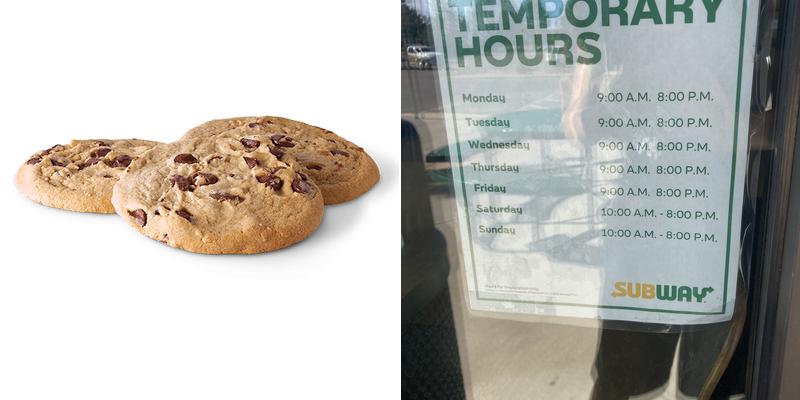 Subway Menu
