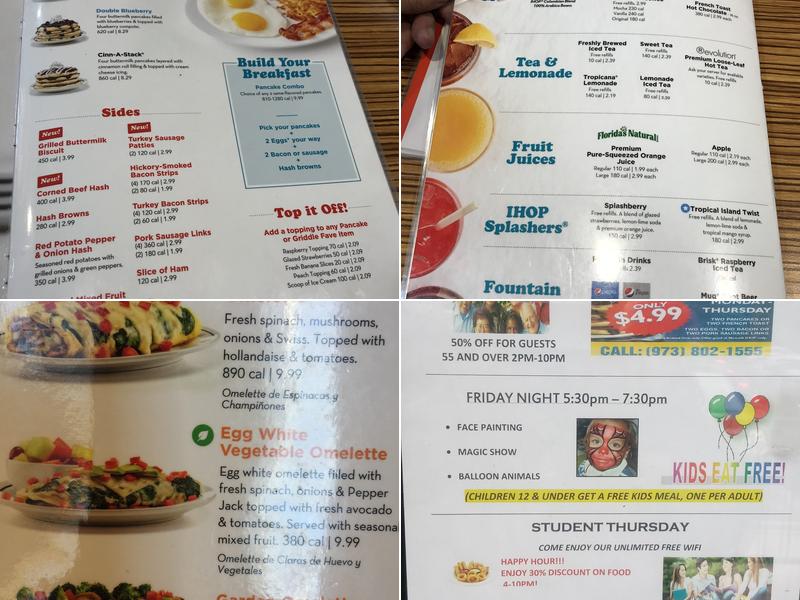 IHOP Menu