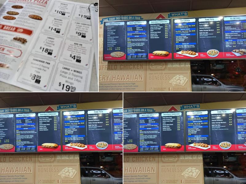 Domino's Pizza Menu