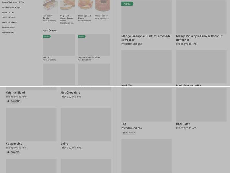 Dunkin' Menu