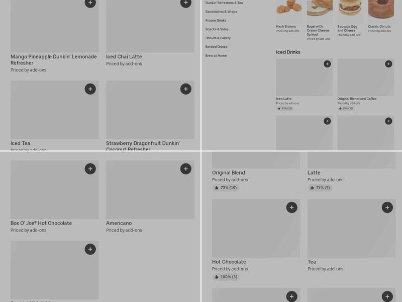 Dunkin' Menu