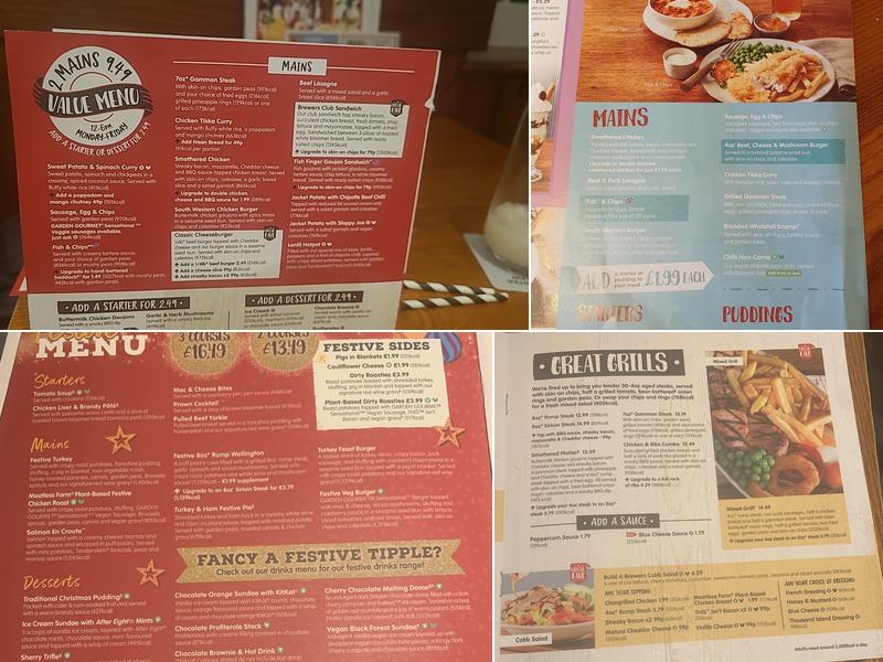 Glastonbury Brewers Fayre Menu