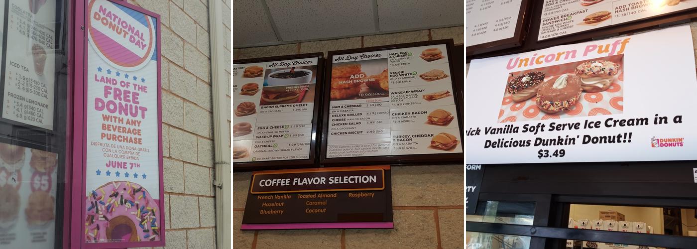 Dunkin' Menu