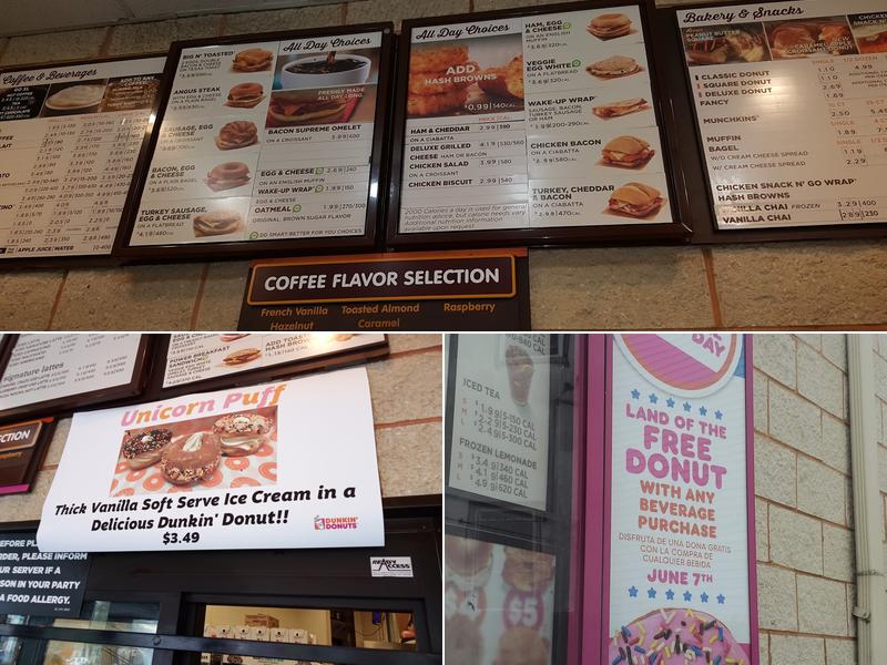 Dunkin' Menu