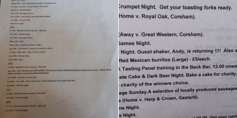 The Three Crowns Menu