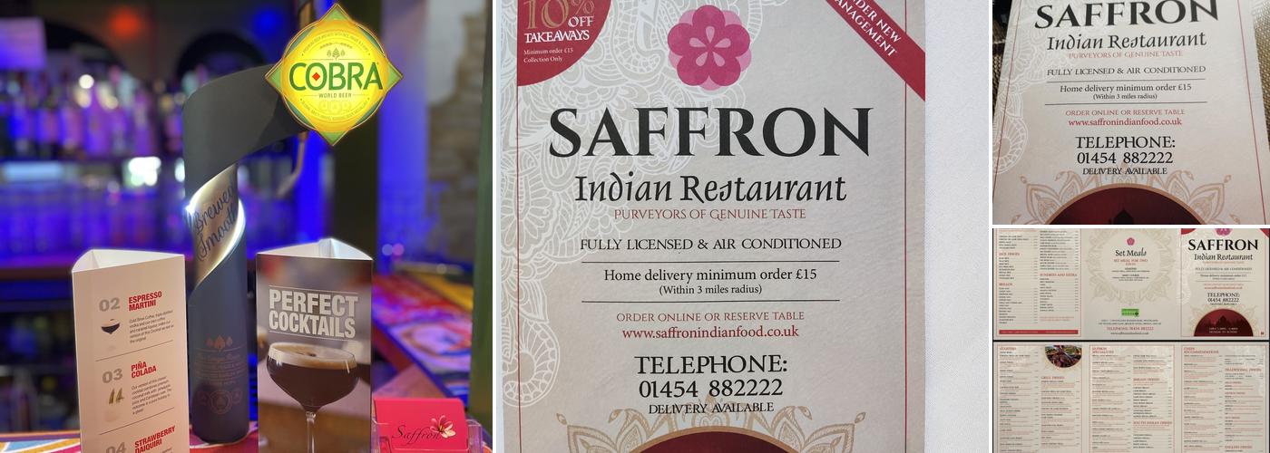 Saffron Indian Restaurant & Takeaway Menu