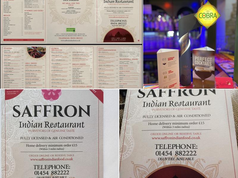 Saffron Indian Restaurant & Takeaway Menu