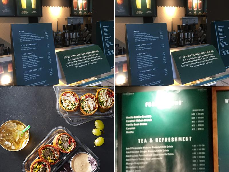 Starbucks Coffee Company Menu
