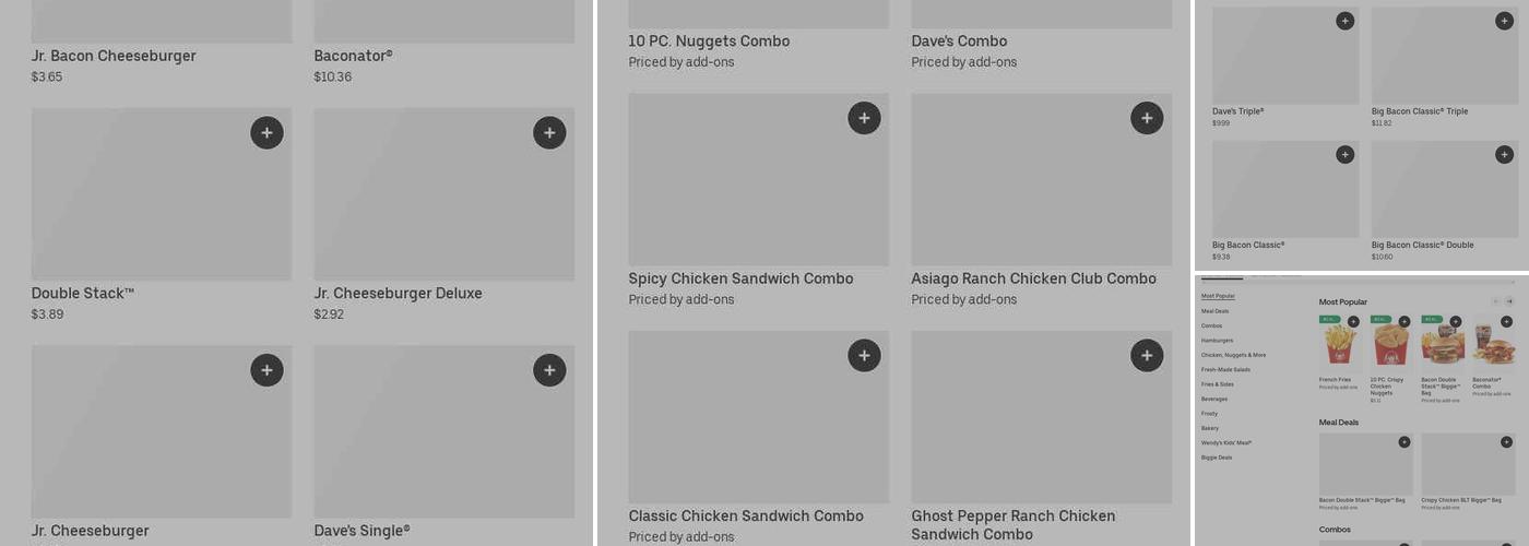 Wendy's Menu
