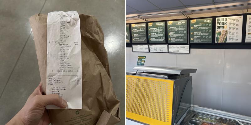 Subway Restaurant Menu