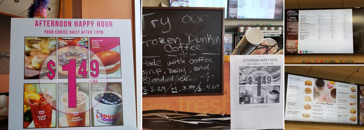Dunkin' Menu