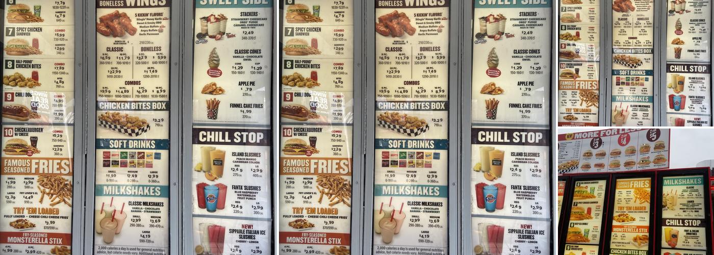 Checkers Menu