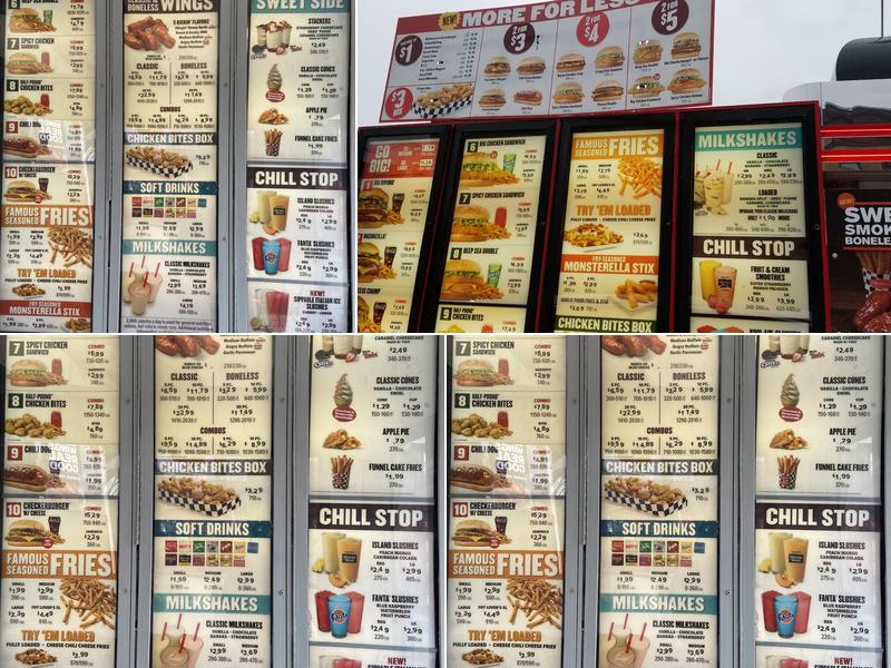 Checkers Menu