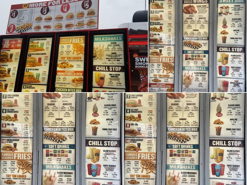 Checkers Menu
