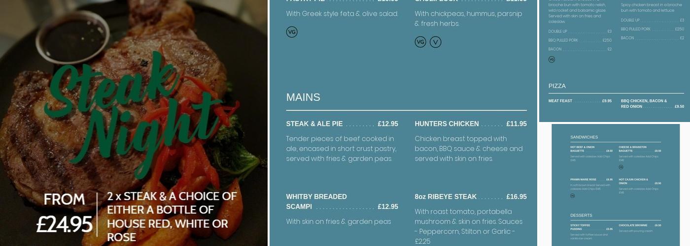 The Three Horses Menu