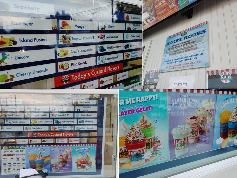 Rita's Italian Ice & Frozen Custard Menu