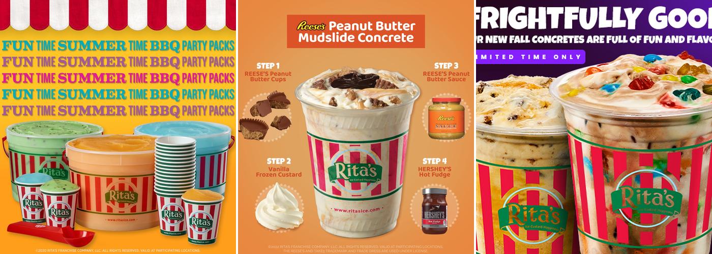 Rita's Italian Ice & Frozen Custard Menu