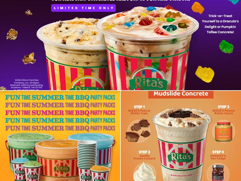 Rita's Italian Ice & Frozen Custard Menu