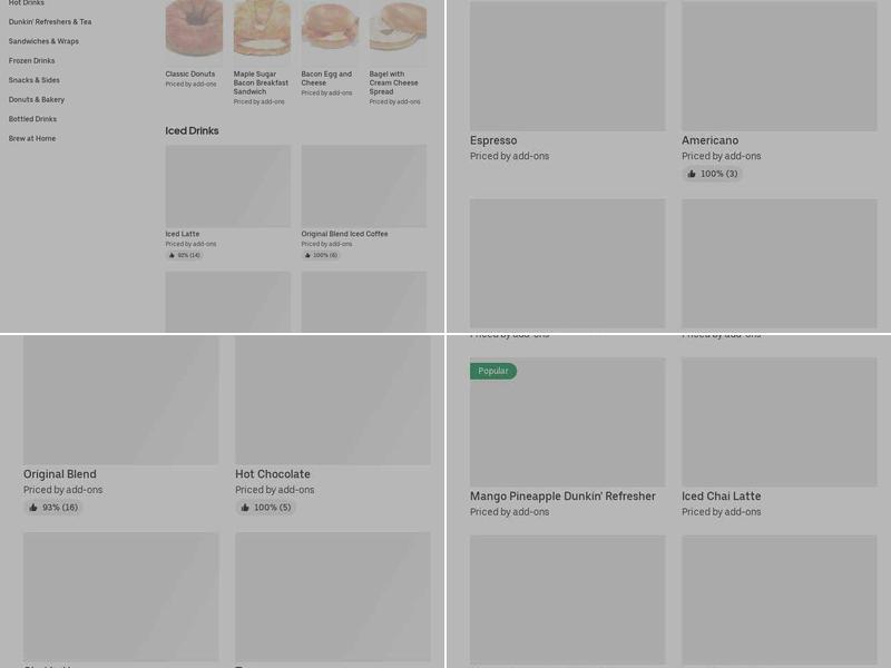 Dunkin' Menu