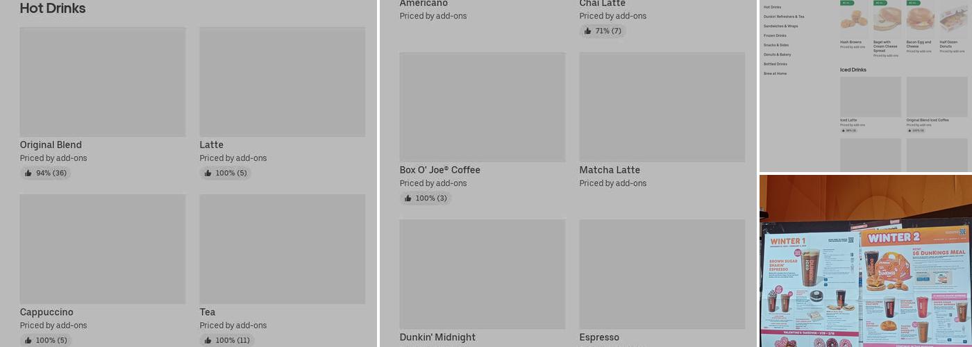 Dunkin' Menu