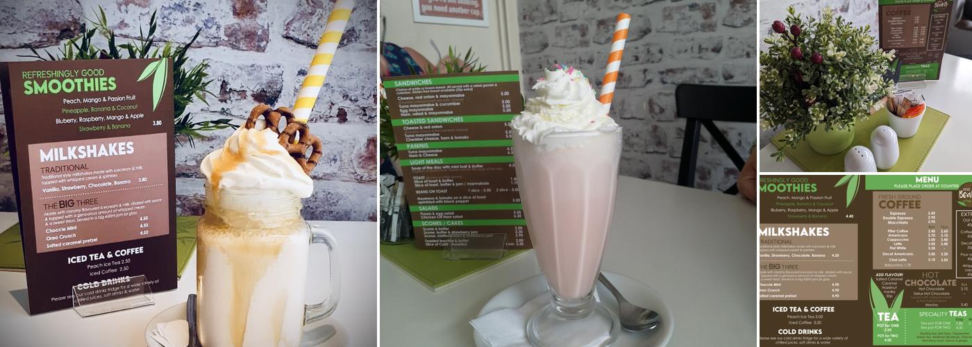 Three beans & a tea leaf Menu