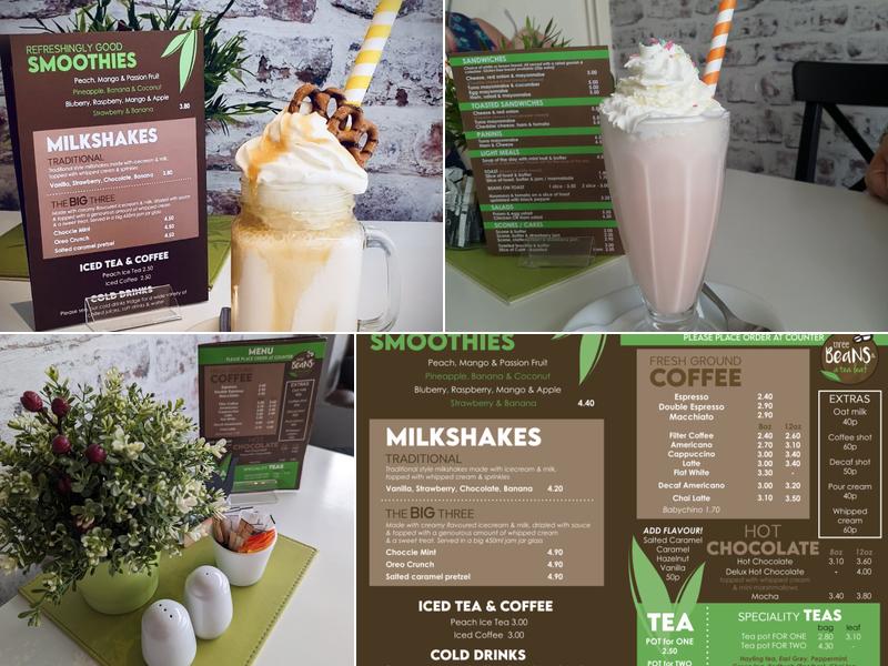 Three beans & a tea leaf Menu