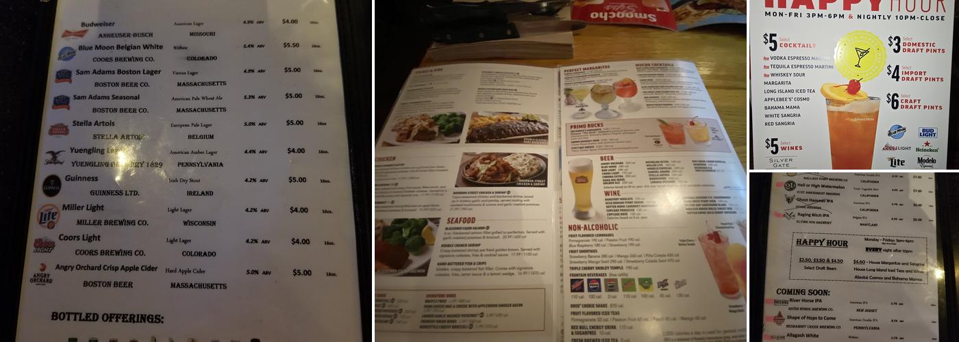 Applebee's Grill + Bar Menu