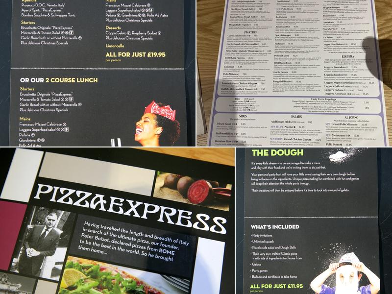 Pizza Express Menu