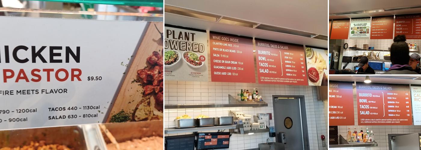 Chipotle Mexican Grill Menu