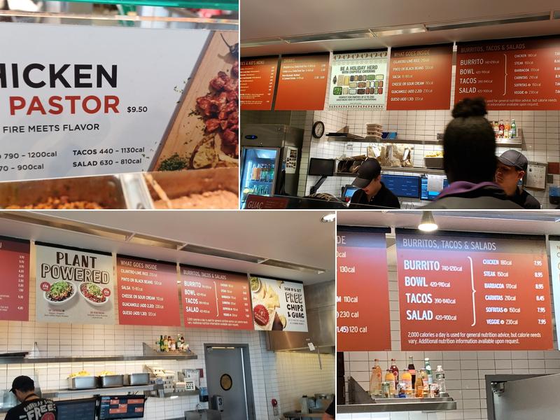 Chipotle Mexican Grill Menu