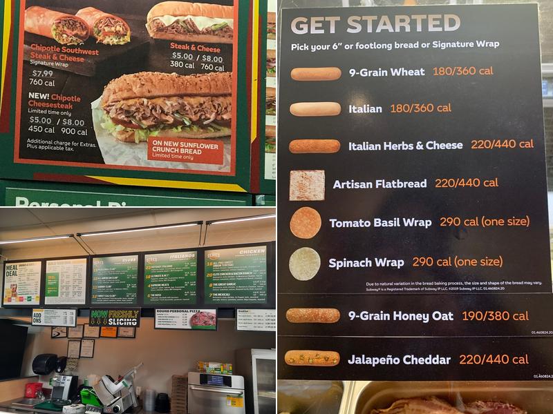 Subway Menu
