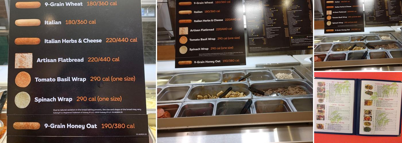 Subway Menu