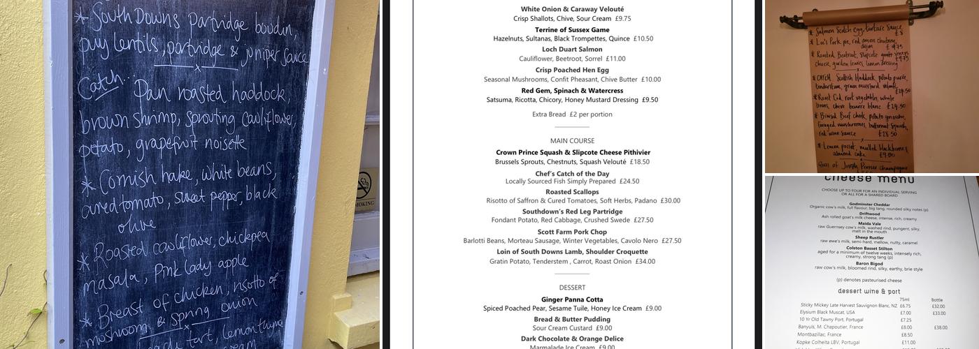 The Parsons Table Menu