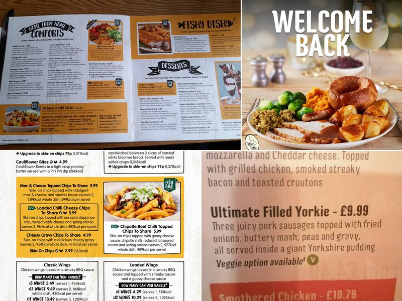 Red Lion - Portsmouth Table Table Menu