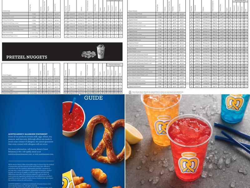 Auntie Anne's Menu