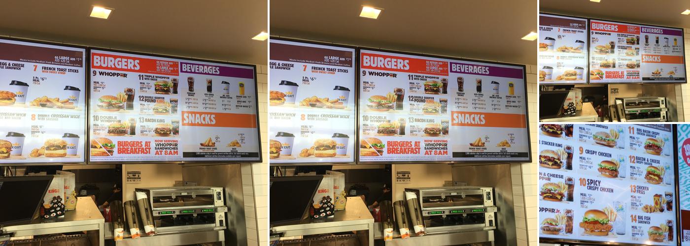Burger King Menu